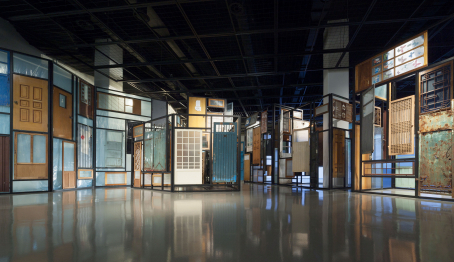 미술관에 모인 낡은 문, 기술을 만나 예술이 되다