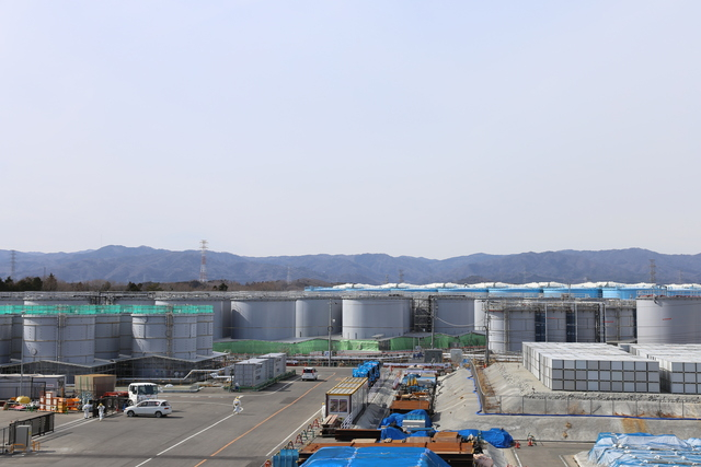 일본 후쿠시마 제1원자력발전소 부지 내의 방사능 오염수 저장 탱크. 연합뉴스
