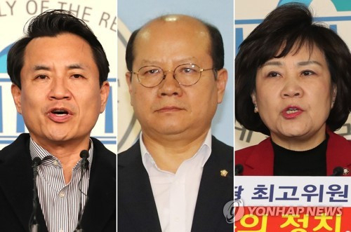 왼쪽부터 자유한국당 김진태, 이종명, 김순례 전 의원. 연합뉴스