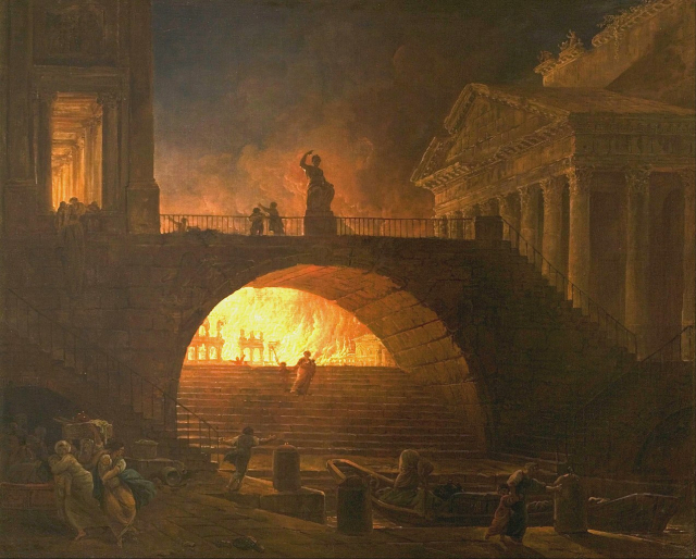 허버트 로버트의 ‘로마 대화재’ /위키피디아.