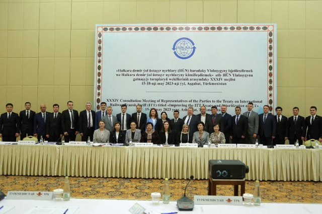 지난달 24일 투르크메니스탄에서 열린 국제철도협력기구(OSJD) 분과회의인 국제철도운송관세협정(MTT) 개선 회의 모습. OSJD 홈페이지