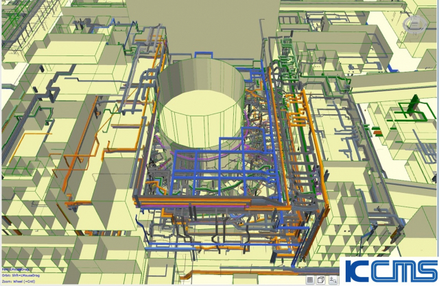 한국전력기술의 발전소 케이블 통합관리 솔루션 ‘KCMS’로 구현된 ITER 케이블 설계 3차원 모델. 한전기술 제공