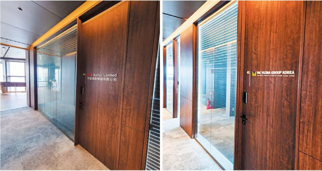 부산 남구 부산국제금융센터(BIFC) 63층 디 스페이스에 2022년 7월 입주한 홍콩 BMI그룹(왼쪽)과 이스라엘계 요즈마그룹 코리아 사무실이 31일 불이 꺼진 채 문이 굳게 닫혀 있다.