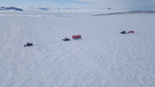 우리나라가 지난해 남극 장보고과학기지부터 남극 내륙연구 거점까지 대한민국만의 독자적인 육상 루트(K루트)를 개척하는데 성공했다. 사진은 K루트 중 일부. 해수부 제공