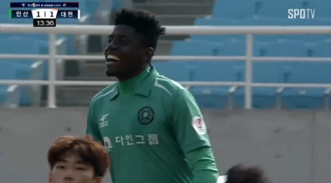 빈치씽코 (사진=SPOTV '안산 그리너스-대전 시티즌' 경기 중계방송화면 캡처)