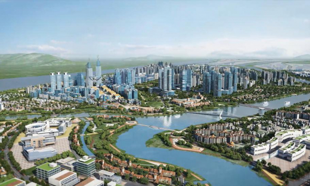 부산시가 동·서부산 균형개발을 위해 서부산권에 추진하는 핵심 프로젝트인 에코델타시티 개발 구상도. 부산시 제공