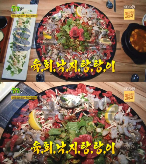 '2TV 생생정보' 육회낙지탕탕이, 인천 검암동 육두령…고수의부엌[오늘방송맛집]