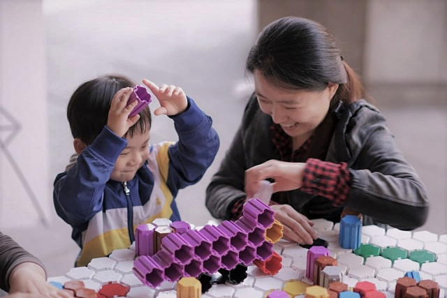 해운대그랜드호텔의 키즈 블록 체험. 해운대그랜드호텔 제공