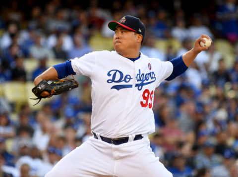 역투하는 류현진 (AFP=연합뉴스)