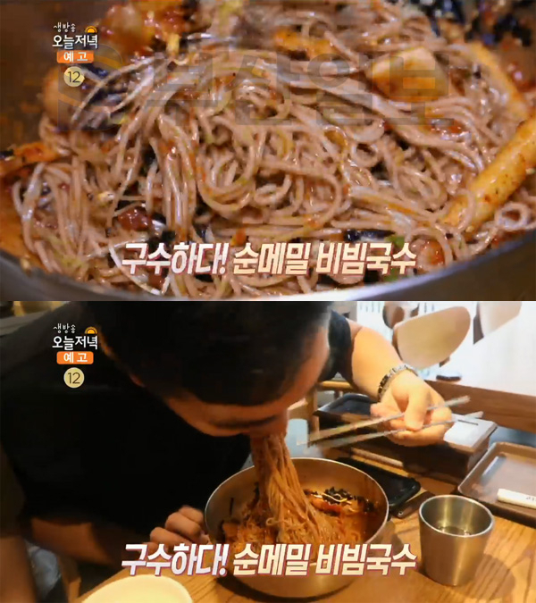 '생방송 오늘 저녁' 순메밀비빔국수·메밀콩국수, 대치동 메밀연가…국수의신(오늘방송맛집)