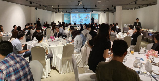 ‘부산시-위워크(WeWork) 핀테크 허브센터’ 입주 설명회가 18일 부산 해운대구 더베이101에서 열렸다. 부산시 제공