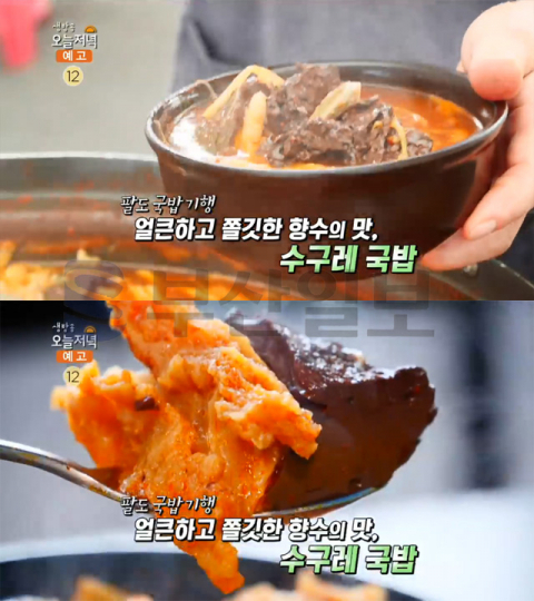 '생방송 오늘 저녁' 수구레 국밥, 창녕 이방식당·삼오식당…팔도국밥기행(오늘방송맛집)