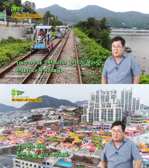 '백일섭 고향' 여수 군내리위판장＆갯장어-서대회무침＆군평선이-고소동 천사벽화마을-만성리 검은모래해변-종포해양공원…2TV 생생정보