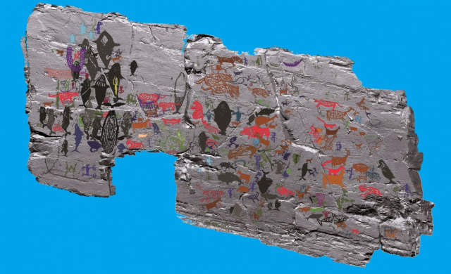 반구대 암각화 3D 실측도면. 울산대 반구대암각화유적보존연구소 제공.