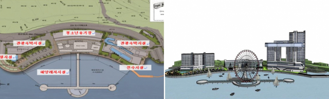 거제 지세포 다기능항 내 해양레저지구 개발 계획도. 거제시 제공