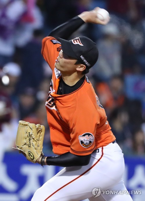 한화 김성훈. 연합뉴스 자료사진