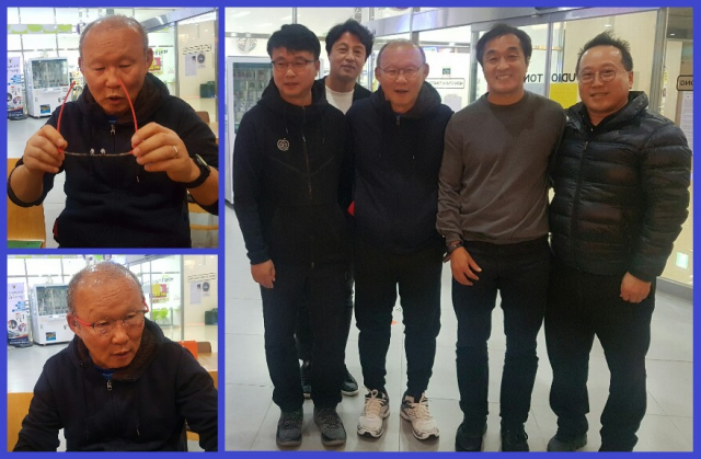 으뜸안경밝은세상은 박항서 감독에게 안경을 후원하기 위해 지난 20일 통영 동원리조트를 방문했다. 으뜸안경밝은세상 제공