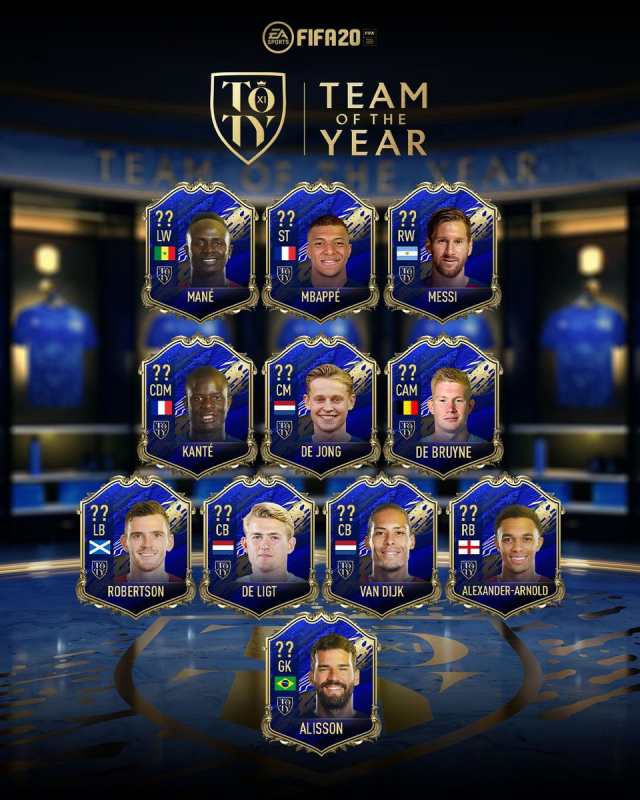 FIFA20 TOTY 명단. EA스포츠 제공.