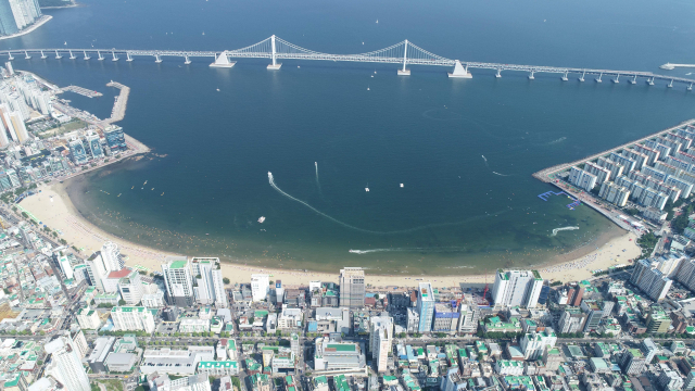 부산 광안리해수욕장 광안대교 전경