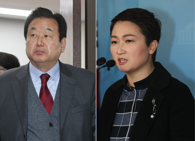 왼쪽부터 김무성 의원과 이언주 의원. 부산일보DB