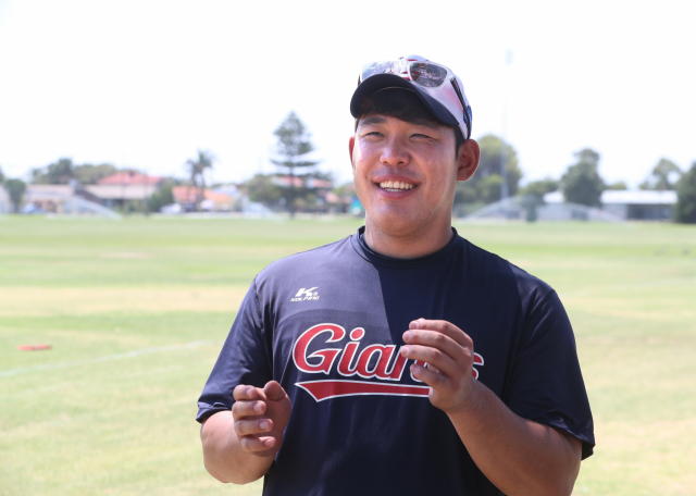 롯데 스프링캠프 지성준 선수 정대현 기자 jhyun@