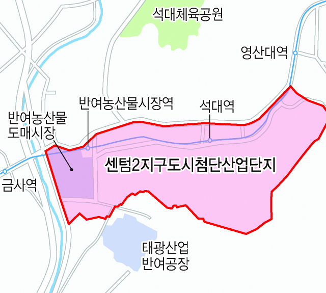 부산 해운대 센텀2지구 위치도