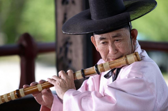 10일 타계한 국가무형문화재 제45호 대금산조 보유자 김동표. 문화재청 제공