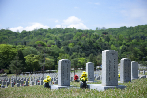 친일인명사전에 등재된 친일파 중 63명이 서울현충원과 대전현충원에 묻혀 있다. 이들 중 친일 군인이 56명에 달한다. 사진은 서울현충원. 부산일보 DB