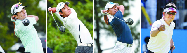 문경준, 이수민, 박상현, 앙용은(왼쪽부터) 프로.