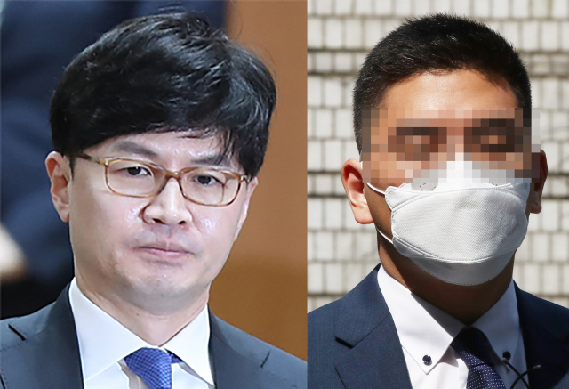 한동훈 검사장(왼쪽)과 이동재 전 채널A 기자. 연합뉴스 자료사진.