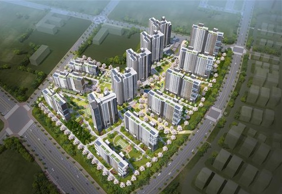 3차원 공간정보 기술의 상용화에 따른 입체적 경관관리를 위해 ‘함께 만들어 가는 우리 지역 경관, 3차원 경관심의 기술 공모전’이 열린다. 사진은 지난달 7일 조건부로 심의를 통과한 에코델타시티 27블록 공동주택 사업 조감도. 부산시 제공