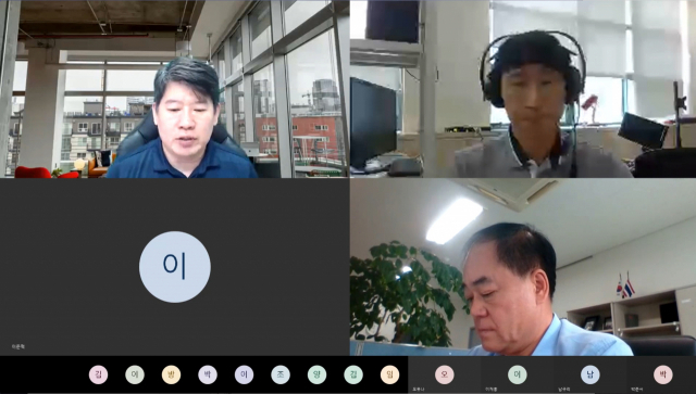 와이즈유(영산대학교) 외식경영전공이 지난 27일 실시간 화상 토론회인 '웨비나(Webinar)'를 진행하고 있다. 와이즈유(영산대학교) 제공.