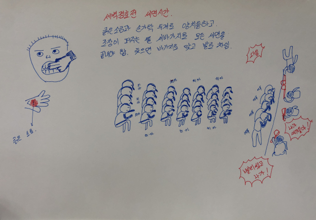 양치는 굵은소금이 전부였다. 한종선 그림