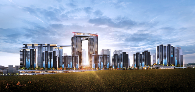 포스코건설이 제안한 대연8구역 '더샵 원트레체'의 광역조감도. 포스코건설 제공