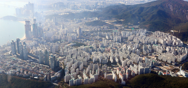 부산 해운대구 좌동 신시가지 일대 전경. 부산일보DB