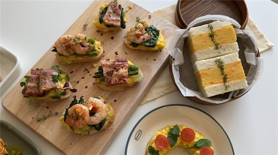 10월에 열린 계란 아트 요리대회에서 뷰티플 분야 최우수상을 받은 작품. 계란자조금 제공