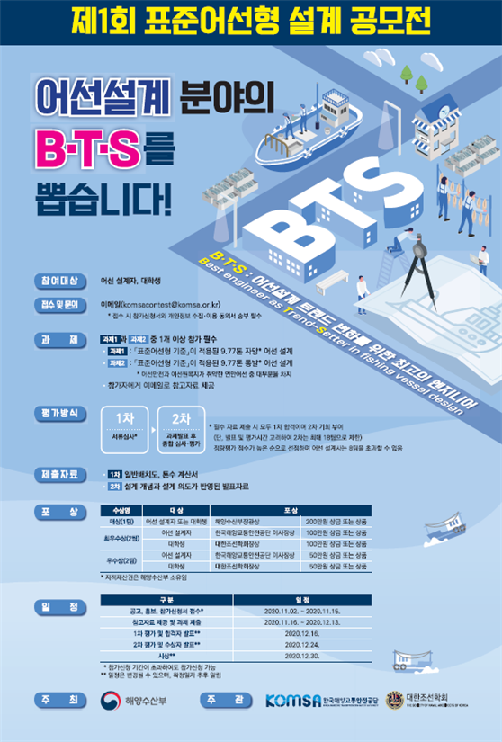 제1회 표준어선형 설계 공모전 포스터. 해수부 제공