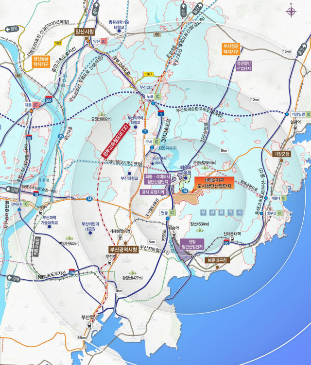 센텀2지구 위치도. 부산시 제공