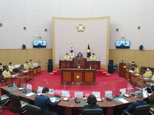 부산 기장군의회 내부 모습. 부산일보DB
