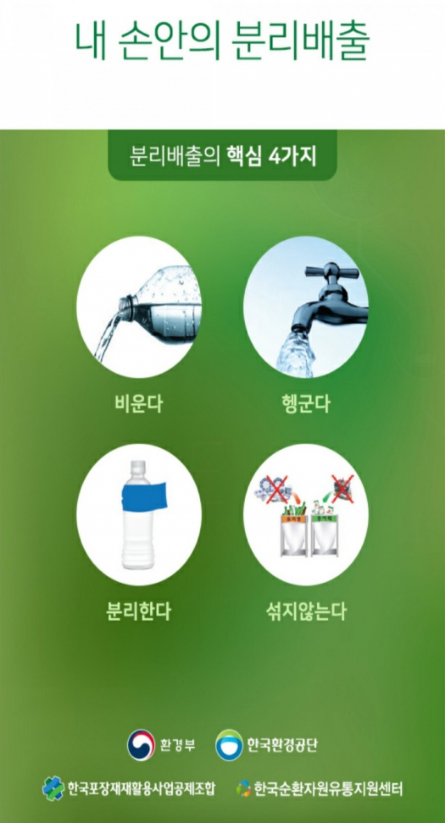 내 손안의 분리배출 어플 화면. 창원시설공단 제공