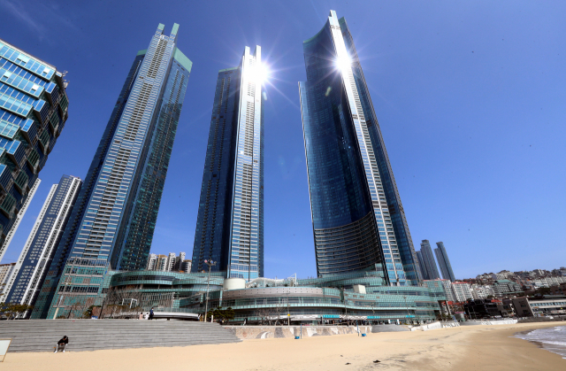 부산 해운대구 엘시티 전경. 부산일보DB