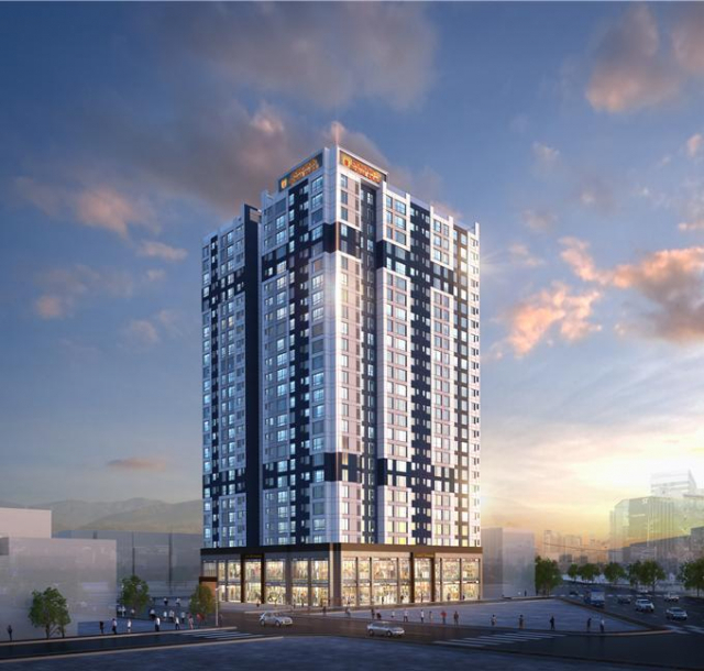 동원개발이 수주에 성공한 부산 동구 범일동 제일상가아파트 가로주택정비사업 투시도. 동원개발 제공