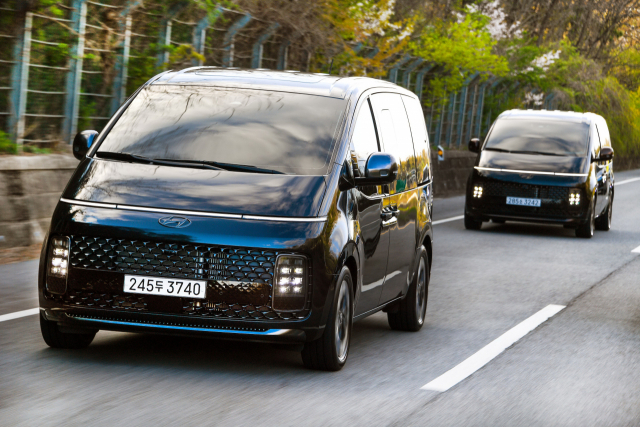 현대자동차 MPV(다목적차량) ‘스타리아’ 주행모습.현대차 제공