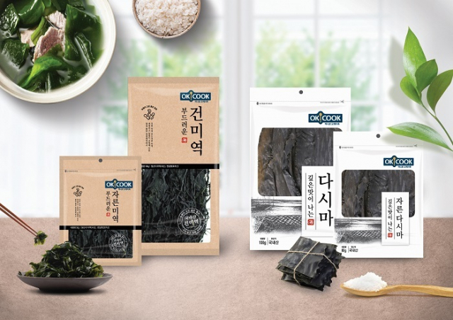 농협 하나로유통이 출시한 국산 오케이쿡 다시마와 미역 상품. 총 4종으로 △OKCOOK 부드러운 자른 미역 50g △OKCOOK 부드러운 건미역 100g △OKCOOK 깊은맛이 나는 자른 다시마 80g △OKCOOK 깊은 맛이 나는 다시마 100g 등이다. 농협 제공
