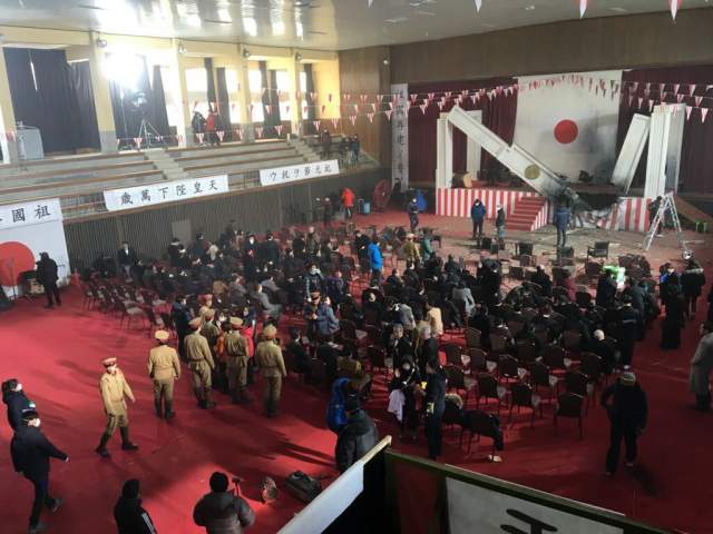 부산 영도구 옛 부산해사고등학교 건물에서 영화 촬영이 진행되는 모습. 부산영상위원회 제공