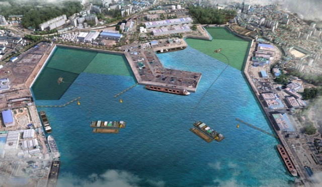 부산해양수산청은 감천항 오염퇴적물 정화사업에 총 238억 원의 국비를 투입해 약 20만㎥의 오염퇴적물을 수거·처리할 계획이다. 부산해수청 제공