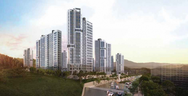 양산 주진동에 건립되는 양산 새천년 더힐 투시도.