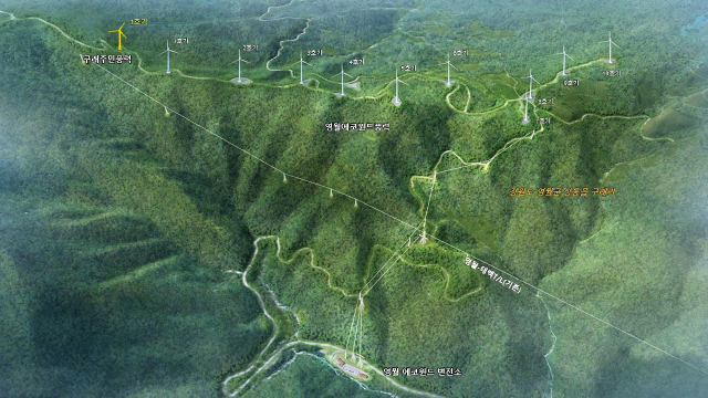 영월 에코윈드 풍력발전 조감도. 서부발전 제공
