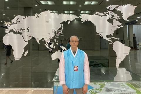 △2021 K2H 프로그램 연수 참가자 클라빈스 카스파르스 교수. 부산시 제공.