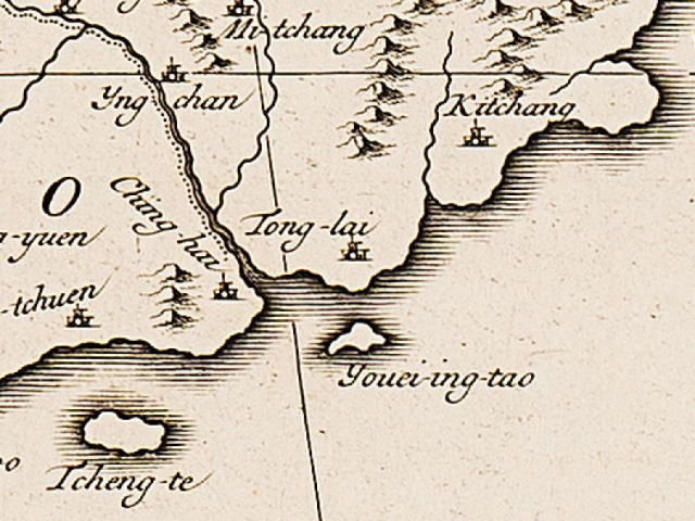 '조선왕국전도(Royaume de Coree)'에 표기된 부산 지역
